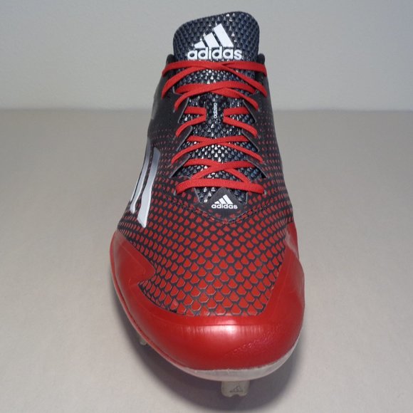 Adidas Size 13 M ADIZERO Black Red Baseball Cleats New Men\'s Shoes